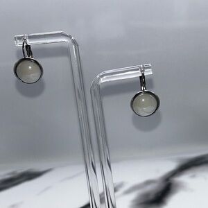 Chic Silver Drop Earrings